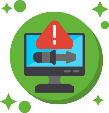 bilgisayar izleme simgesi, vektör illüstrasyonu