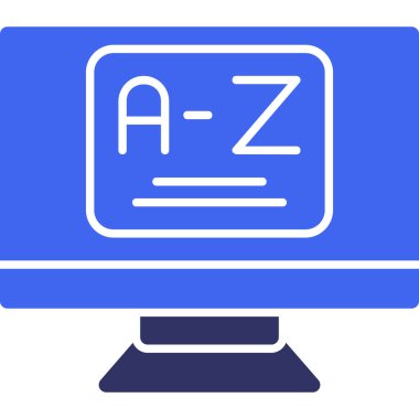 Bilgisayar. Web simgesi basit illüstrasyon