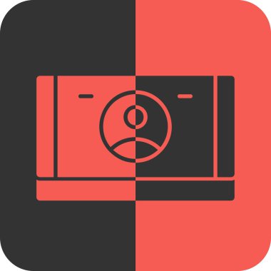 Kamera simgesinin vektör illüstrasyonu