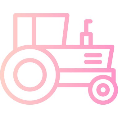 Traktör. Web simgesi basit illüstrasyon