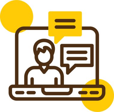 çevrimiçi sohbet web vektör illüstrasyonu