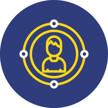 İnsan simgesinin vektör illüstrasyonu