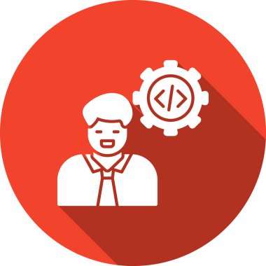 Müşteri servisi. Web simgesi basit illüstrasyon