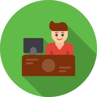 Adamım. Web simgesi basit illüstrasyon