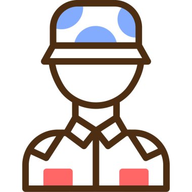 İşçi. Web simgesi basit illüstrasyon