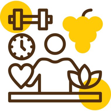 sağlıklı yaşam tarzı konsepti, illüstrasyon tasarım vektörü, beyaz arkaplan üzerindeki vektör.