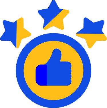 Reyting. Web simgesi basit illüstrasyon