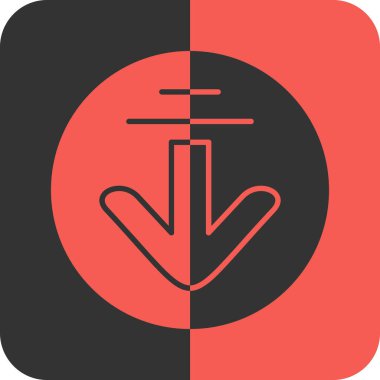 Rusya ikonunun siyah bayrağı beyaz arkaplanda izole edilmiş. Zafer bayrağı. Ulusal Gün konsepti. Kırmızı daire düğmesi. vektör