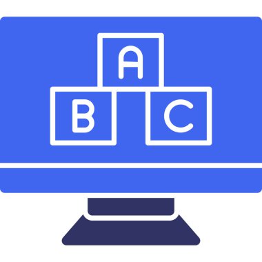 Bilgisayar. Web simgesi basit illüstrasyon