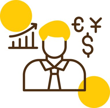 İş adamı simgesi vektör illüstrasyonu