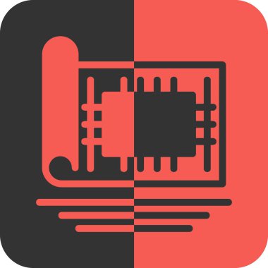 devre kartı izole simge tasarımı, vektör illüstrasyon grafiği