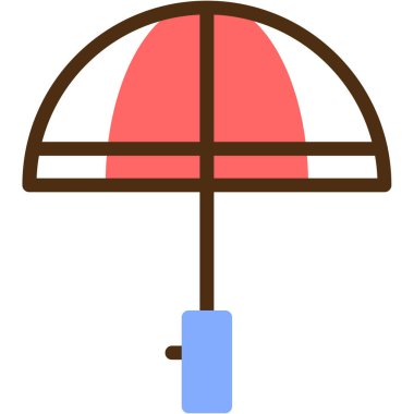 Şemsiye. Web simgesi basit illüstrasyon