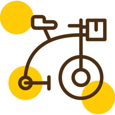 Bisiklet ikonu ana hat vektörü. Bisiklet. motor servisi