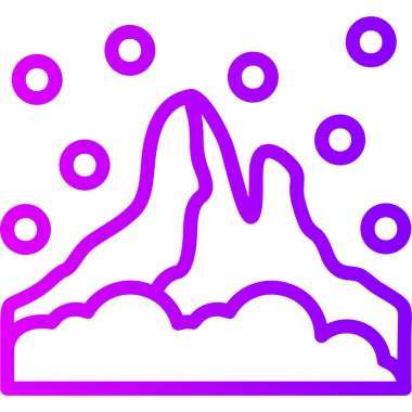 Yanardağ. Web simgesi basit illüstrasyon