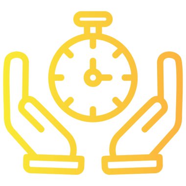 Saat. Web simgesi basit illüstrasyon