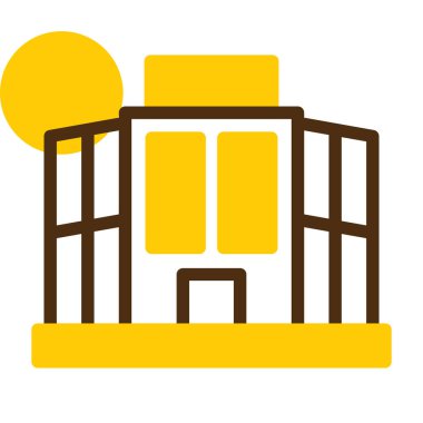 bina simgesi, vektör illüstrasyonu