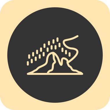 Bir kayak simgesinin vektör illüstrasyonu