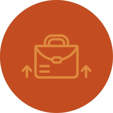 Bir evrak çantası web simgesinin vektör illüstrasyonu