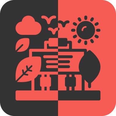 vektör modern tasarım ve gölge simgesi.