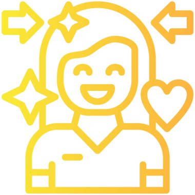 Kalbi olan bir adamın vektör çizimi