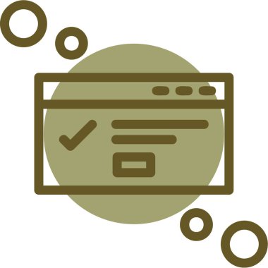 Kontrol listesi simgesi, vektör illüstrasyonu beyaz arkaplanda izole edildi