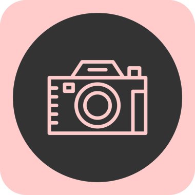 fotoğraf makinesi vektör çizimi izole edildi