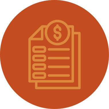 Bill vektör daire simgesi tasarımı, vektör illüstrasyonu