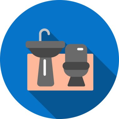 Duş. Web simgesi basit illüstrasyon