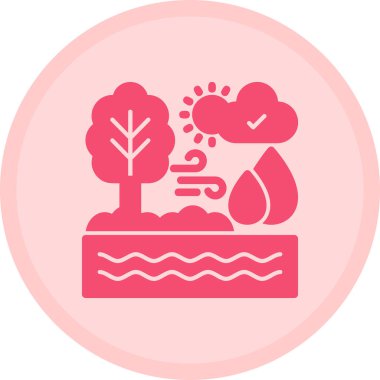 Ağaç simgesinin vektör illüstrasyonu