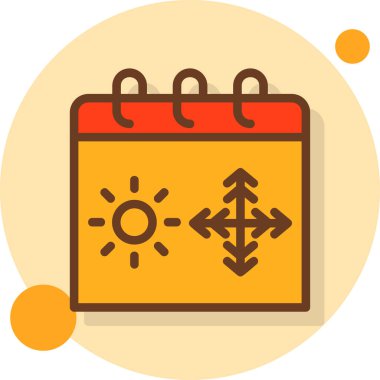 Takvim simgesinin vektör illüstrasyonu