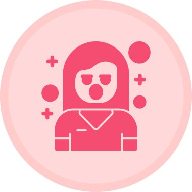 Kadın. Web simgesi basit illüstrasyon