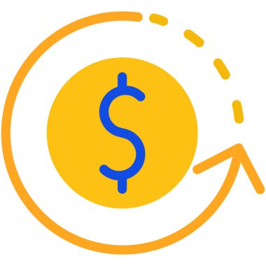 Dolar. Web simgesi basit illüstrasyon