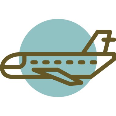 uçak ikonu vektör illüstrasyonu