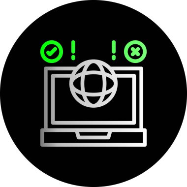 Video çağrısı işareti olan bir bilgisayar monitörü