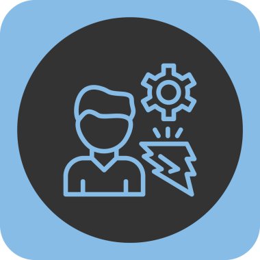 iş fikri simgesi soyut bir grupta izole edildi