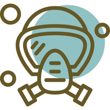 Bir miğferin karikatür simgesinin vektör çizimi