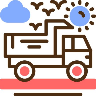 Kamp yapmak. Web simgesi basit illüstrasyon