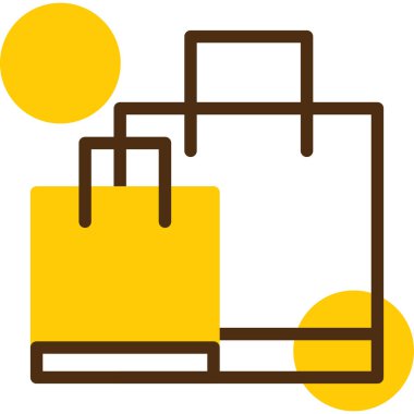 Hediye ikonlu alışveriş sepeti. vektör illüstrasyonu