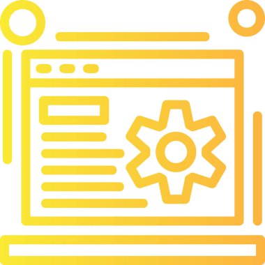 tarayıcı web simgesi, vektör illüstrasyonu