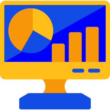 veri analizi grafik simgesi düz biçimli