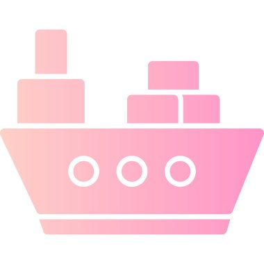 Yolcu gemisi. Web simgesi basit illüstrasyon