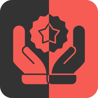 çiçek el simgesi vektör illüstrasyonu