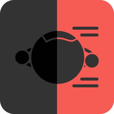 İki renkli kağıt top simgesi