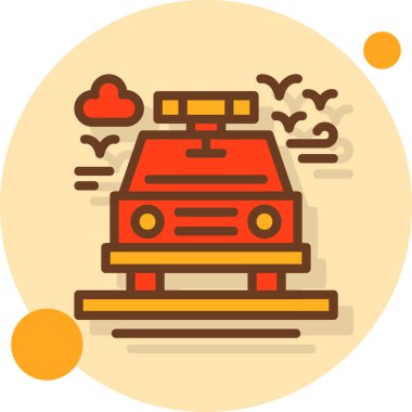 araba simgesi vektör illüstrasyonu