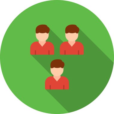 grup insan simgesi, düz tasarım