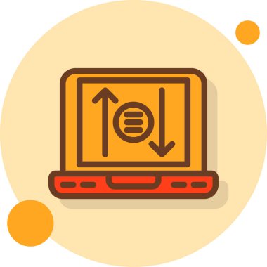 Bilgisayar. Web simgesi basit illüstrasyon