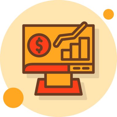 ticari finans simgesi vektör illüstrasyonu