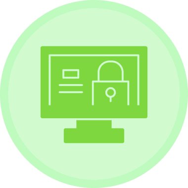 Kilit. Web simgesi basit illüstrasyon