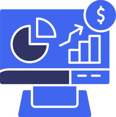 düz biçimli analitik grafik simgesi