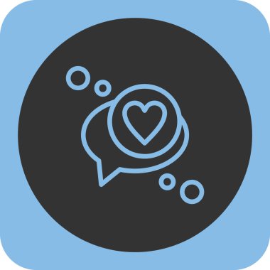 Sohbet mesajı simgesi soyut arkaplanda izole edildi